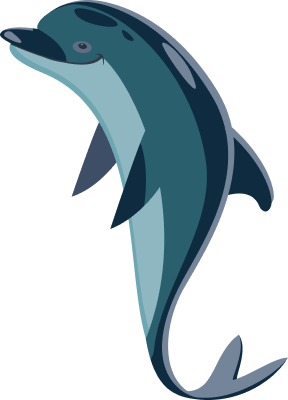 Dolphin swimming through the ocean